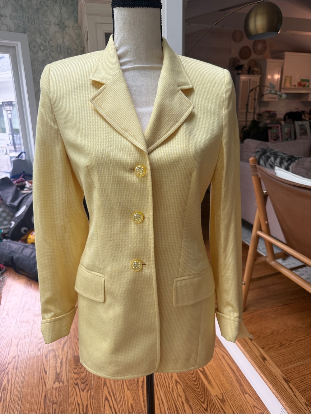 Escada Striped Women's Tailored - Classic Single-Breasted Style Jacket